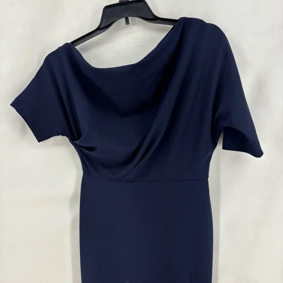 Betsy Adam Women’s 6 Madeline long maxi scuba crepe off the shoulder drop dress - Picture 11 of 11